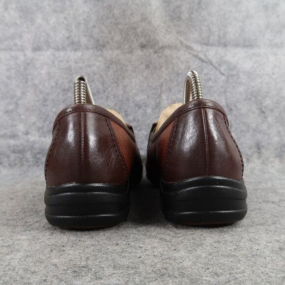 Hush Puppies Shoes Womens 8 Loafer Slip On Casual Leather Comfort Brown Wide Fit - Picture 6 of 16